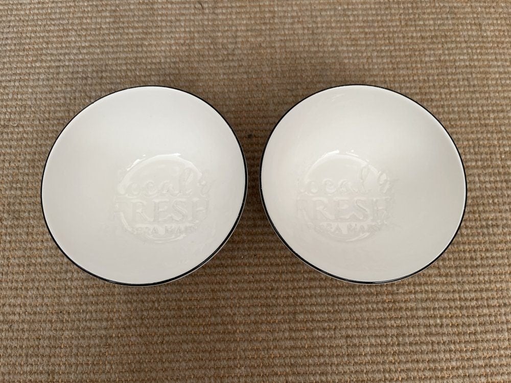 Rivièra Maison | 2 kommen | 13.5 cm, Overige materialen, Gebruikt, Ophalen of Verzenden, Kom(men)
