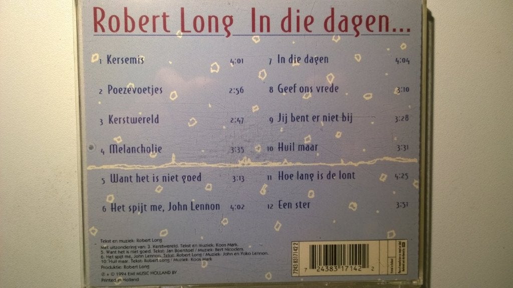 Robert Long - In Die Dagen, Ophalen of Verzenden, Zo goed als nieuw, Pop, Album