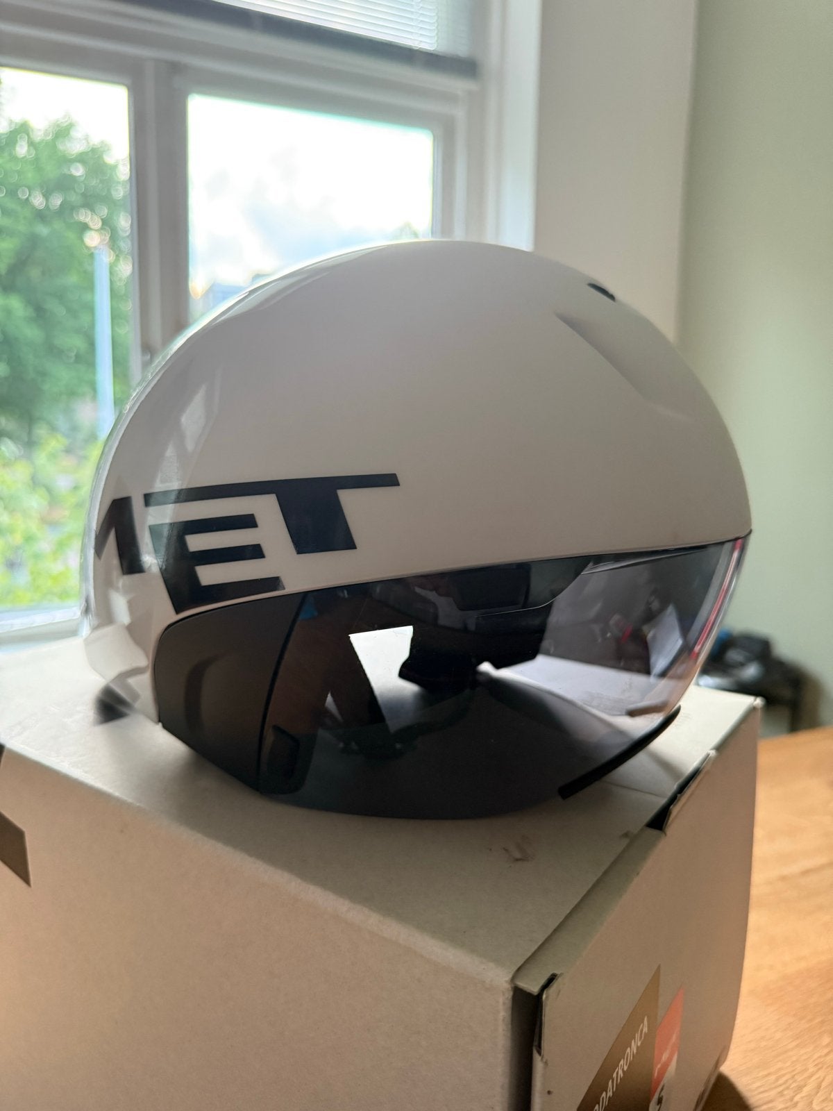MET Codatronca tijdrithelm (triathlonhelm/  aerohelm), Fietsen en Brommers, Fietsaccessoires | Fietshelmen, Ophalen of Verzenden