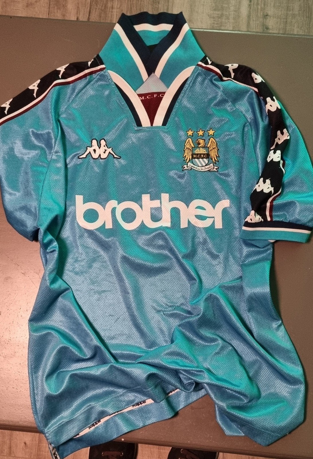 Manchester City FC Kappa voetbalshirt - Maat XL, Kappa, Gedragen, Verzenden, Blauw