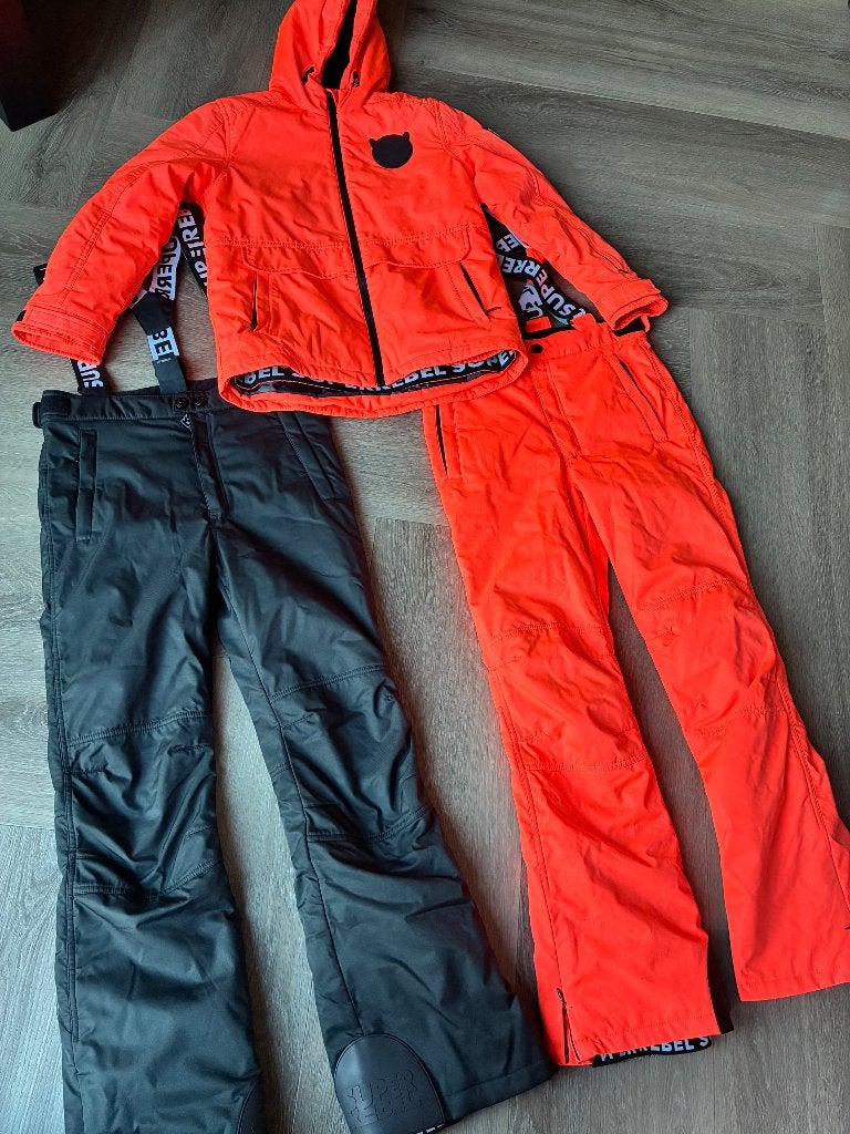 SuperRebel skiset maat 152 + extra broek, Ophalen of Verzenden, Zo goed als nieuw, Jongen of Meisje, Jas