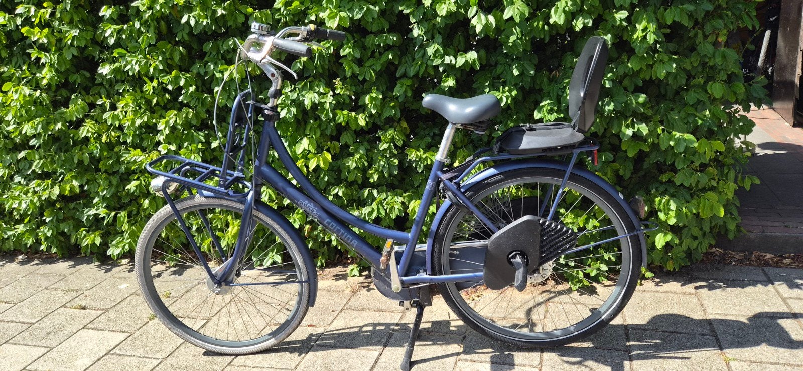 Cortina fiets met kinderzitje, Velgrem, Ophalen, Overige merken, 53 tot 56 cm