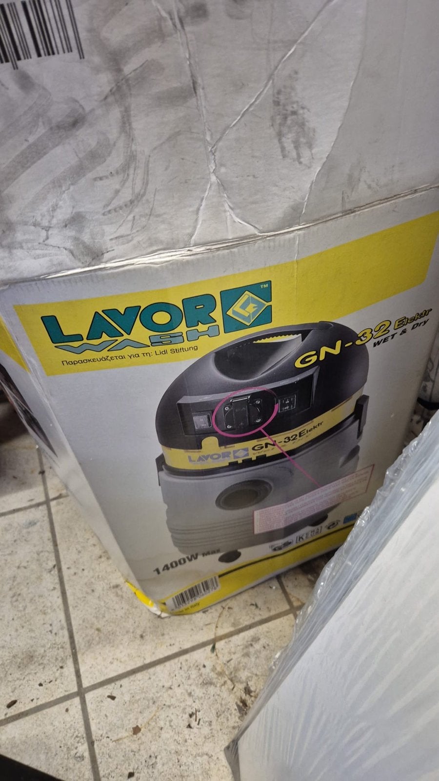 Lavor Wash GN-32E nat- en droogzuiger 1400W, Witgoed en Apparatuur, Ophalen, Overige merken, Gebruikt, Industriële stofzuiger
