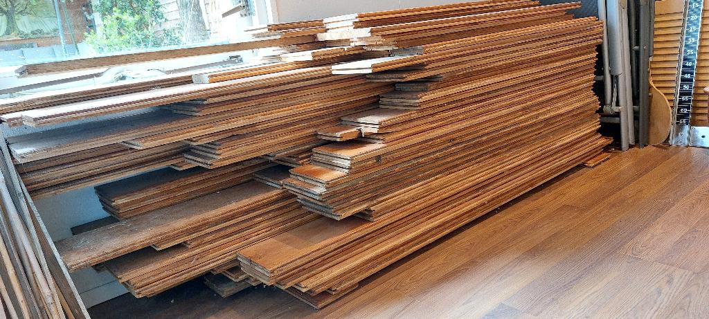 houten planken, Doe-het-zelf en Verbouw, Hout en Planken, Gebruikt, Minder dan 25 mm, Eiken, 200 tot 250 cm