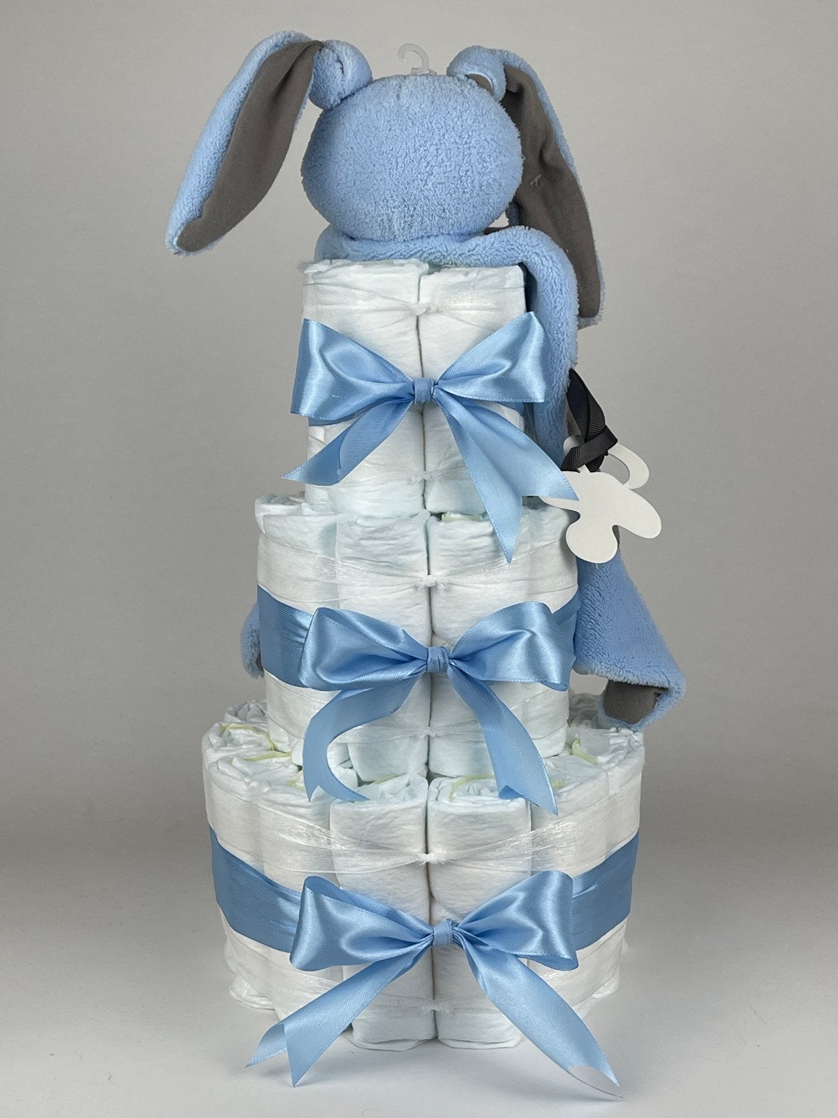Luiertaart met blauw konijn - Perfect kraamcadeau!, Ophalen of Verzenden, Nieuw, Kraamcadeau