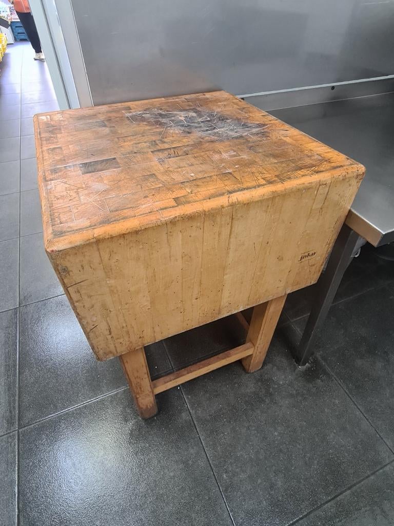 Hakblok uit de slagerij boven kant vlak 60/60, Huis en Inrichting, Ophalen
