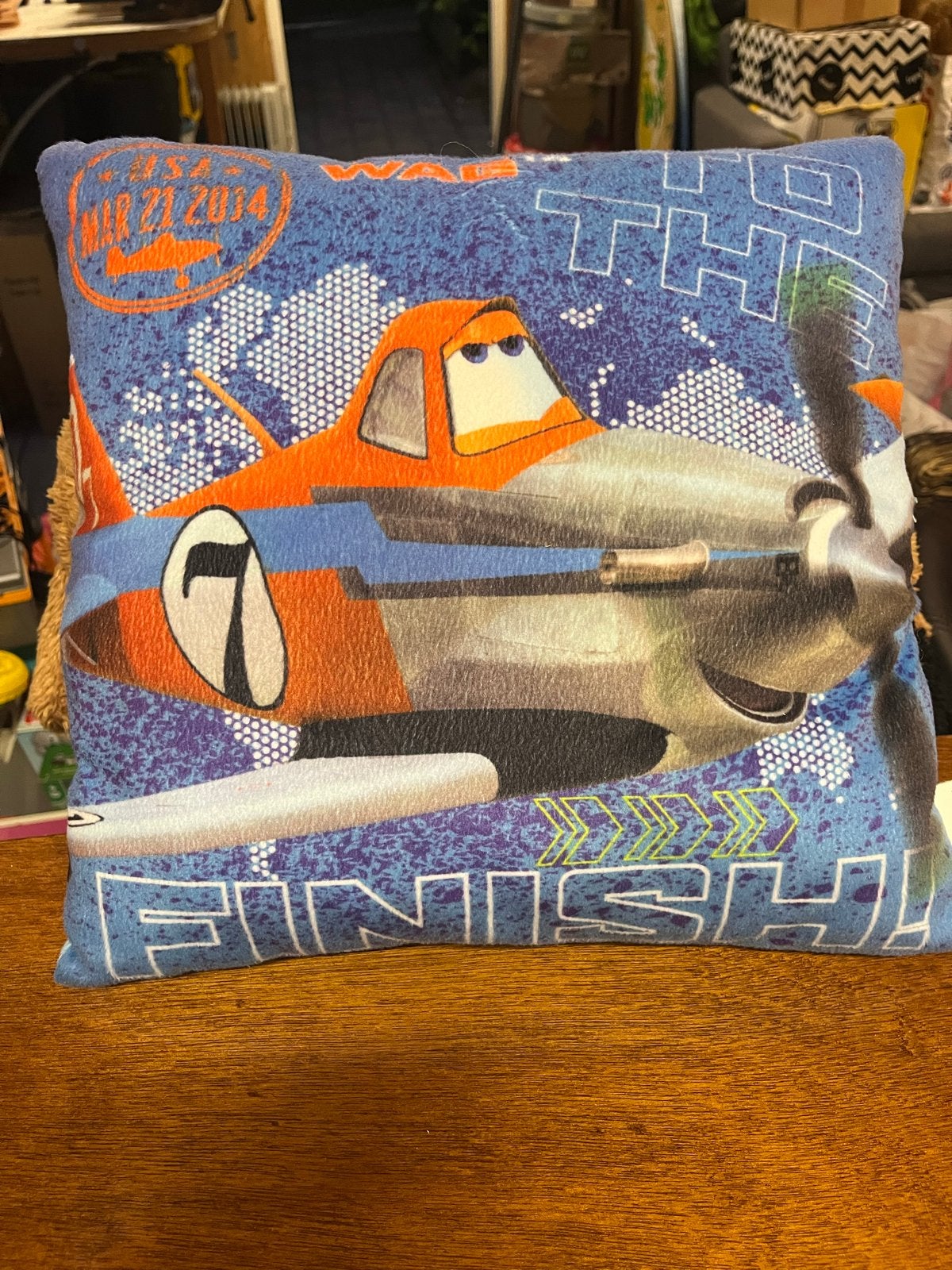 Disney Planes Dusty Kussen - Zo goed als nieuw, Ophalen, Overige merken, Meerkleurig, Vierkant