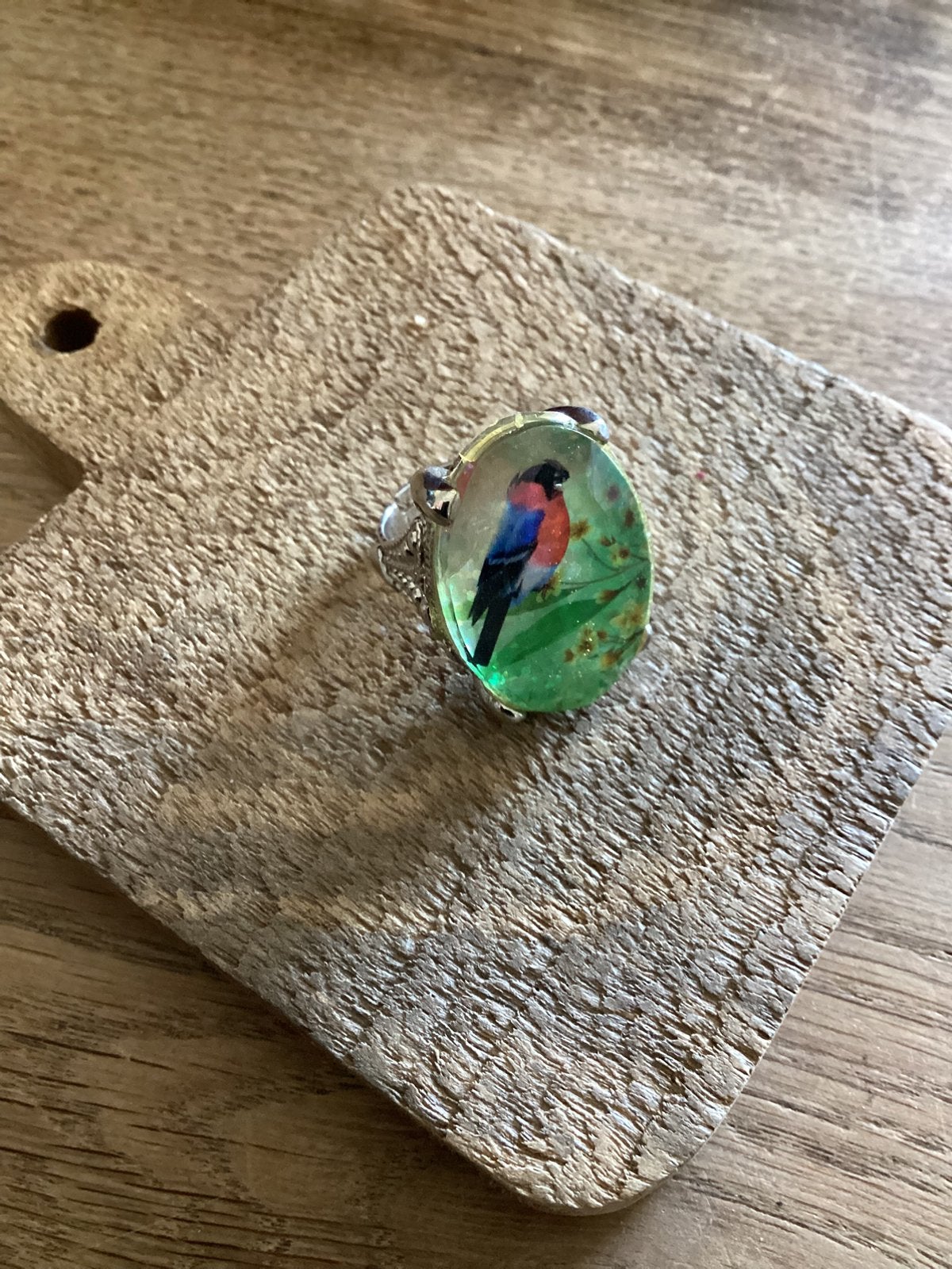 Ring vogel, Verzenden, Zo goed als nieuw, Zilver, Dame