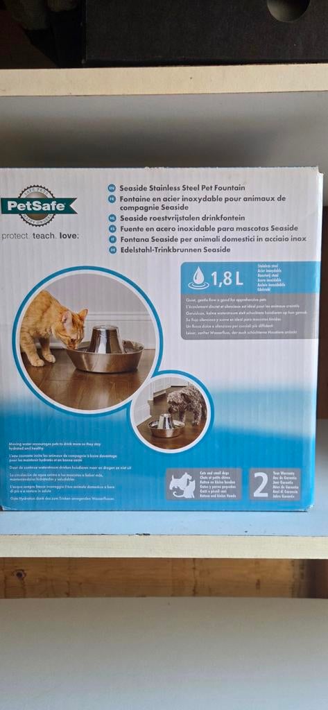 Drinkbak voor katten met stromend water, Dieren en Toebehoren, Katten-accessoires, Ophalen of Verzenden, Nieuw
