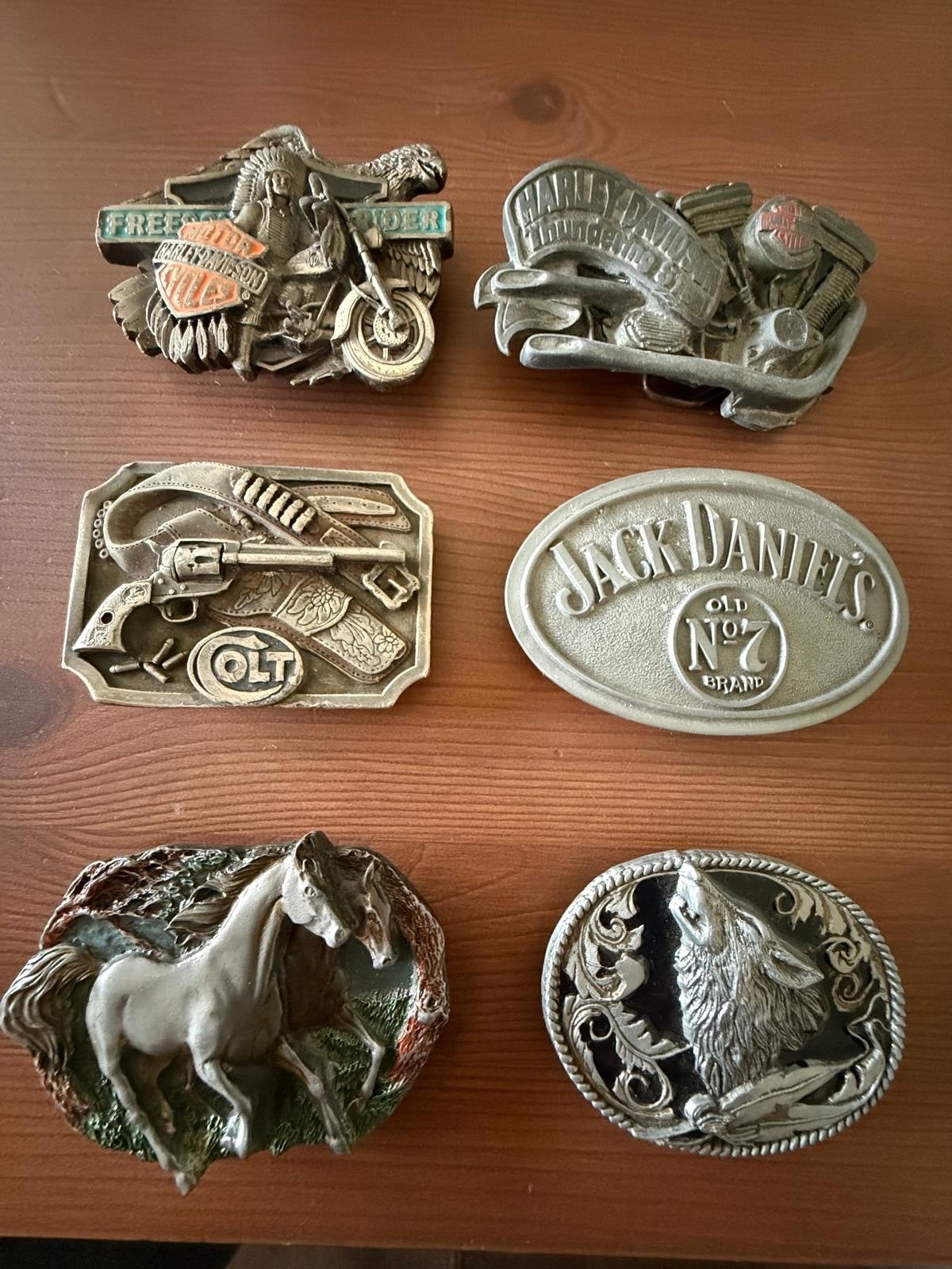 Diverse gespen: Harley Davidson, Jack Daniels, paard, wolf, Ophalen of Verzenden, Gedragen, Losse buckle of gesp