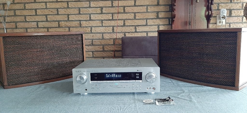Teak receiver met Tannoy speakers, Refurbished, 60 tot 120 watt, Ophalen, Overige merken