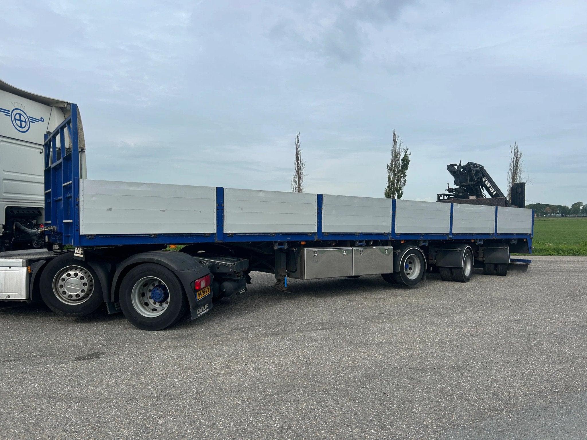 Floor FLO-17-30H2 Stenen trailer (bj 2001), Blauw, Overige brandstoffen, Origineel Nederlands, Bedrijf