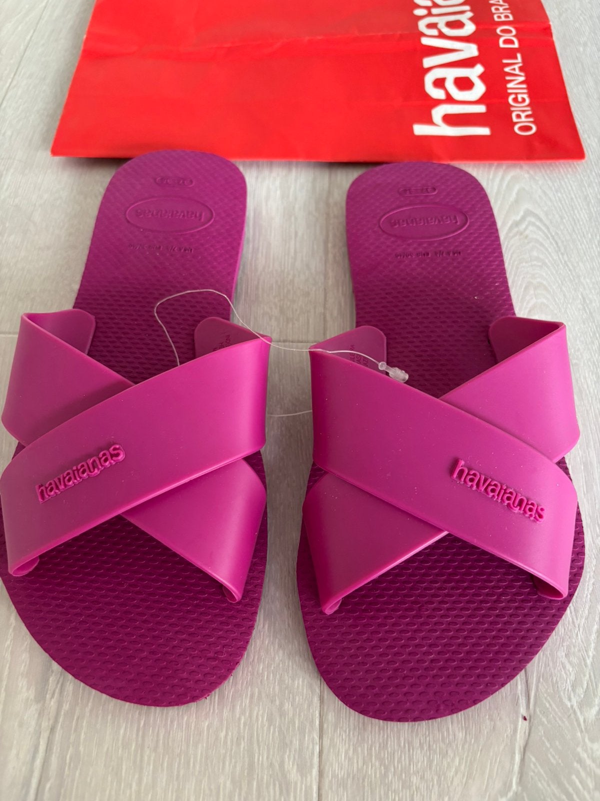 Havaianas Aqua Rosa Gum Sandalen / Slippers 37-38, Slippers, Nieuw, Ophalen of Verzenden, Roze