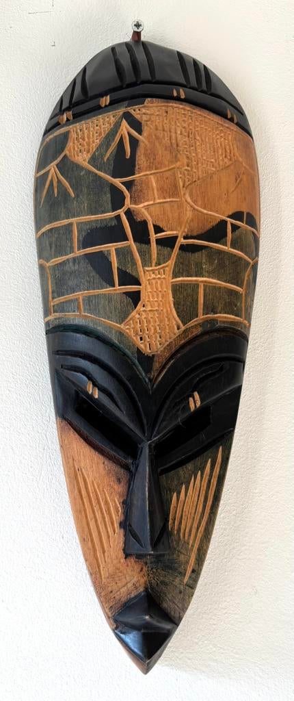 Handgemaakt Afrikaans houten masker, Ophalen of Verzenden