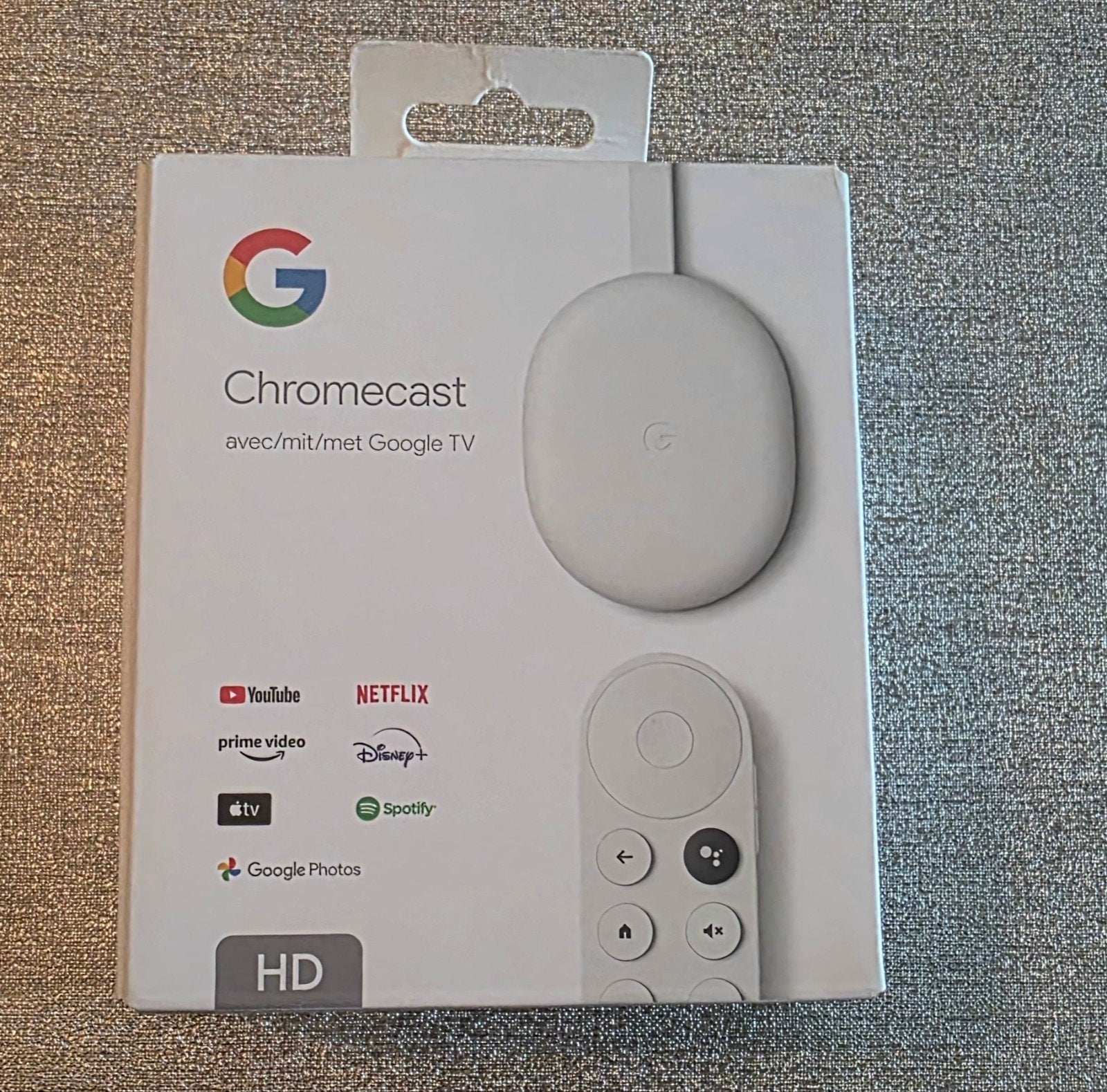 Google Chromecast HD met Google TV in de doos, Ophalen of Verzenden, Zo goed als nieuw