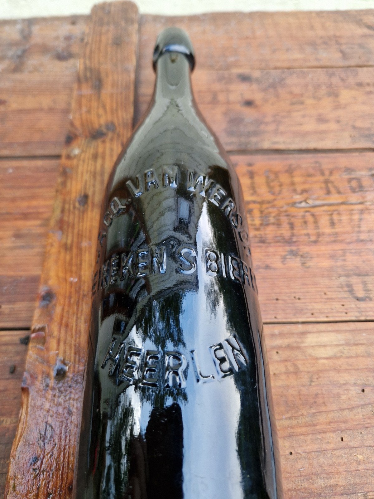 Heineken  's bieren HEERLEN  beugelfles 1920, Verzamelen, Ophalen of Verzenden, Flesje(s), Heineken