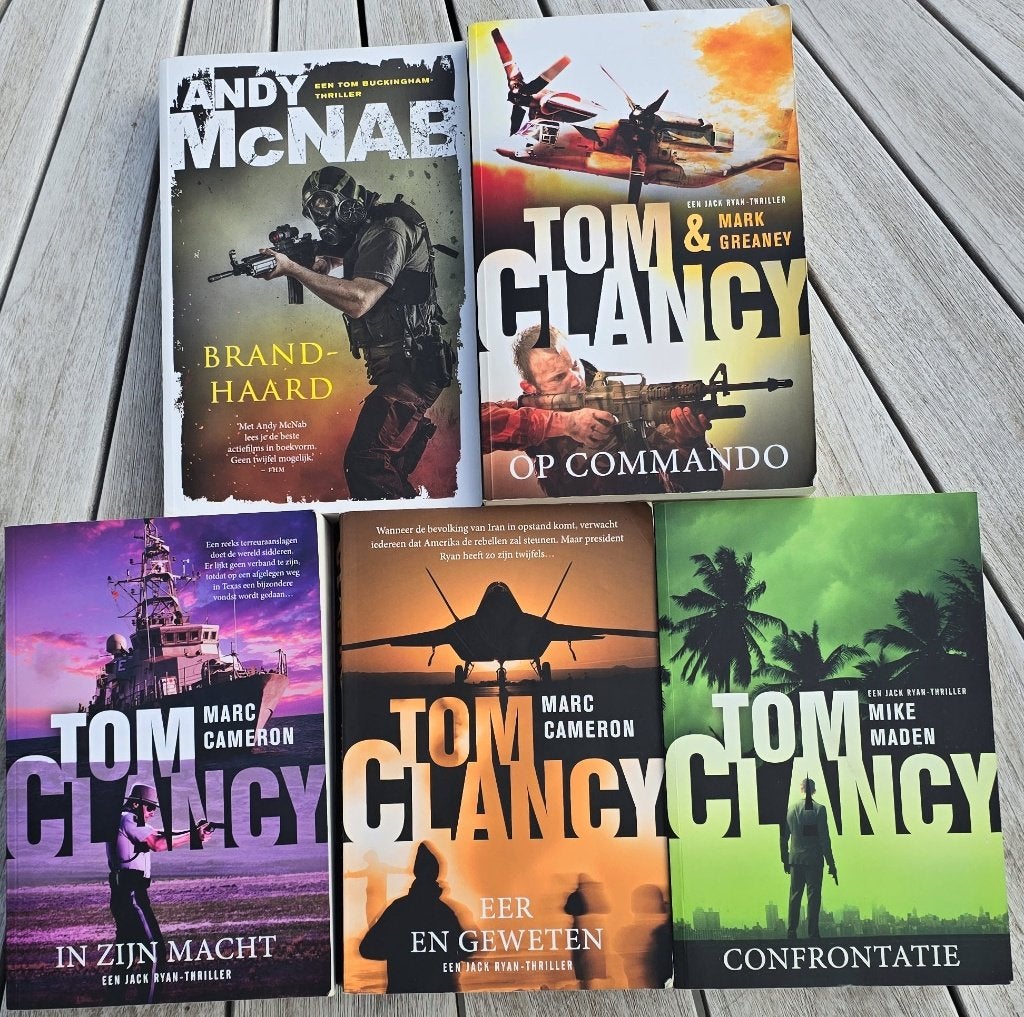 Spannende Thriller Boeken: Tom Clancy & Andy McNab Collectie, Boeken, Tom Clancy, Andy McNab, Nederland, Ophalen, Gelezen