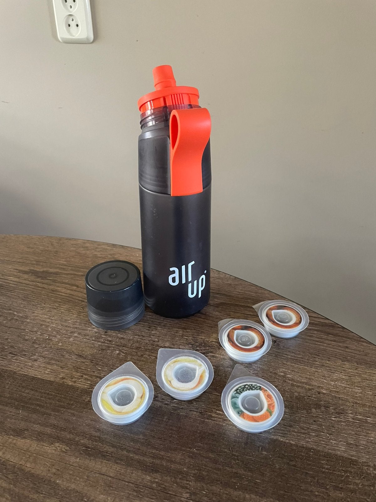 Air up fles met 5 pads, Sport en Fitness, Bidons, Ophalen of Verzenden, Zo goed als nieuw
