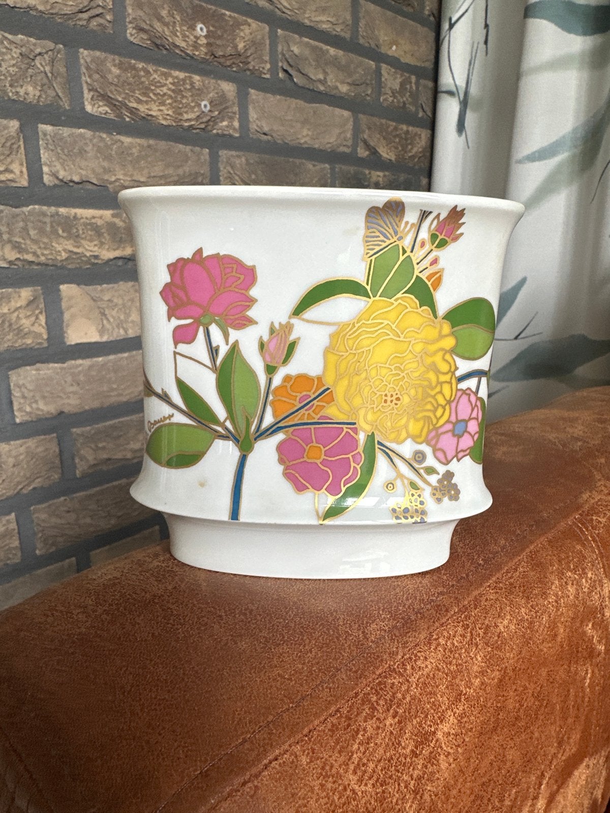 Rosenthal Studio-Linie Bloempot met bloemendecor, Ophalen