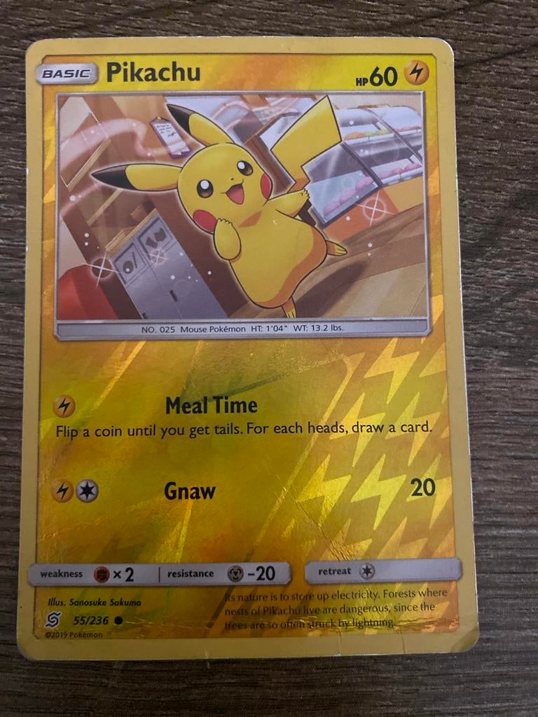 Pikachu Pokémon Kaart 55/236 - Zo goed als nieuw, Hobby en Vrije tijd, Verzamelkaartspellen | Pokémon, Ophalen, Zo goed als nieuw