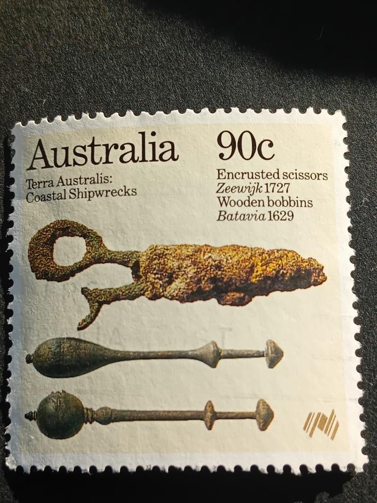 Australische postzegel: Scheepswrakken Zeewijk & Batavia, Postzegels en Munten, Ophalen of Verzenden, Na 1940, Postfris