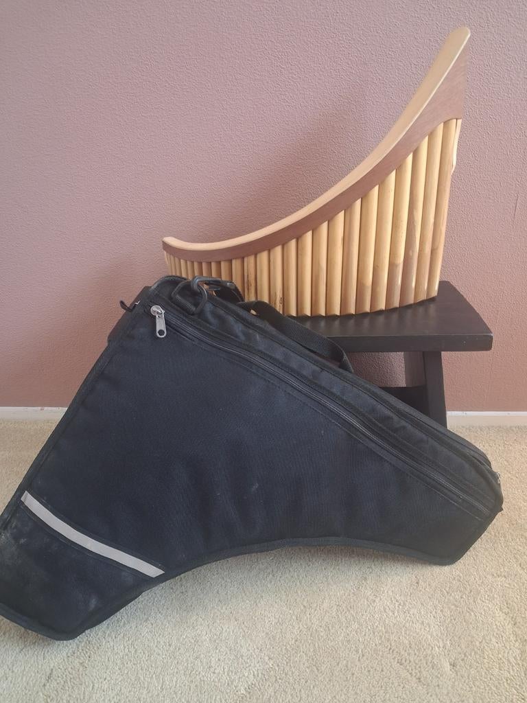 Mooie panfluit zo goed als nieuw met tas!, Ophalen, Zo goed als nieuw