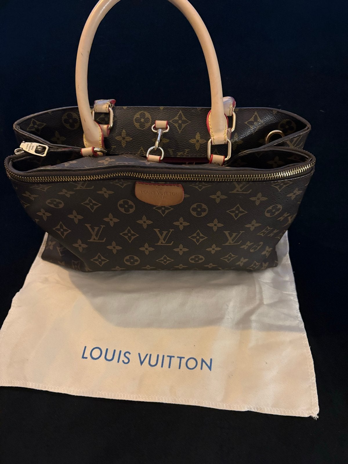 Louis Vuitton Monogram Handtas - Vintage, Ophalen of Verzenden, Zo goed als nieuw, Bruin, Handtas