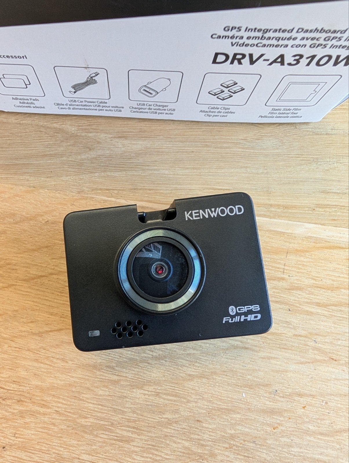 Kenwood DRV-A310W dashcam + 64 GB SD kaart, Ophalen, Zo goed als nieuw