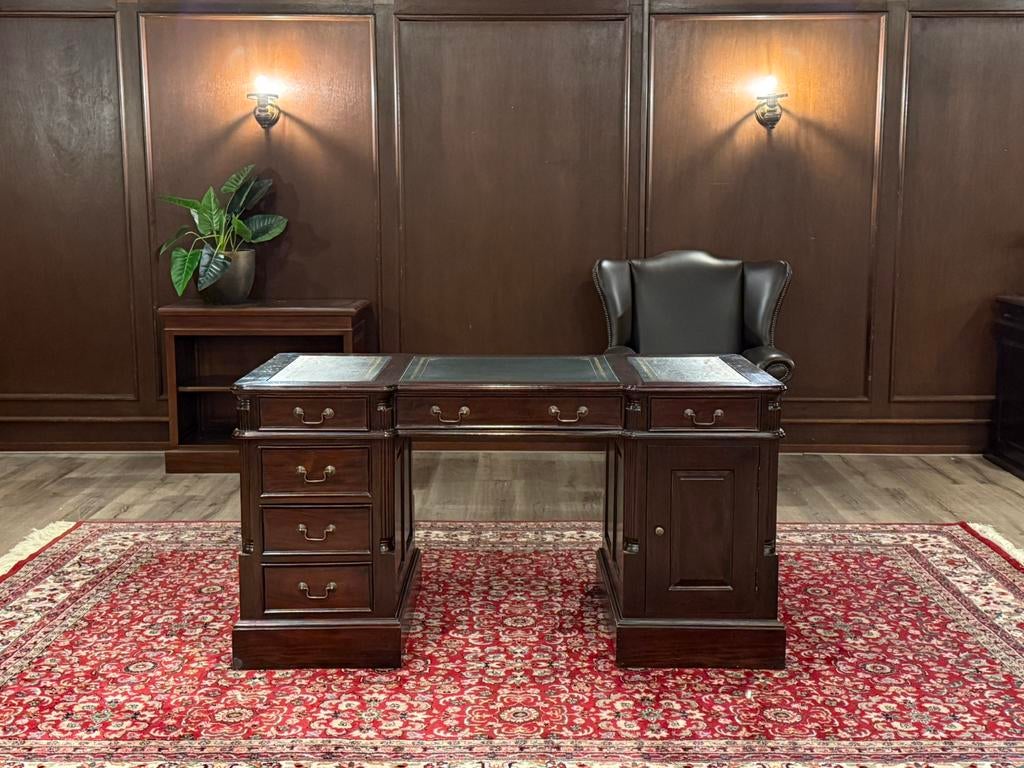 Klassiek Engels bureau #664, 150 cm, Hout, Bruin, Ophalen of Verzenden