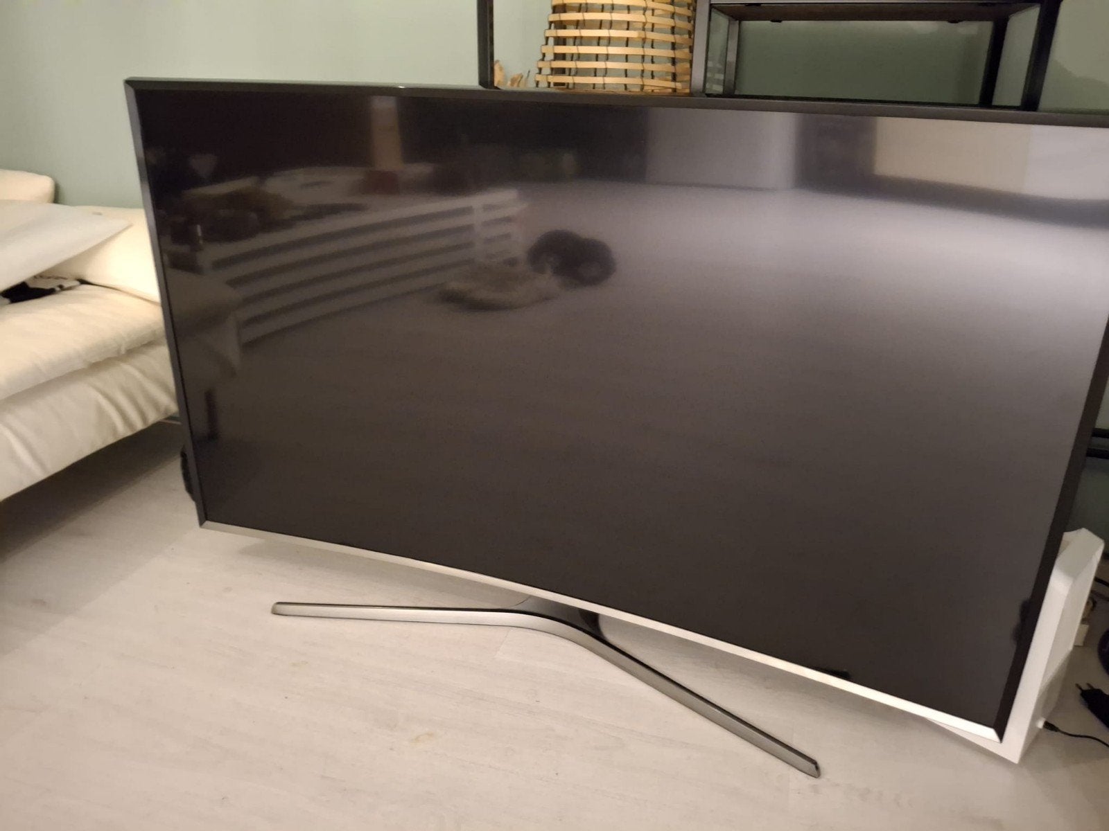 Samsung Curved 55 inch Smart TV UE55J6350SU, Ophalen, Zo goed als nieuw, Samsung, 100 cm of meer