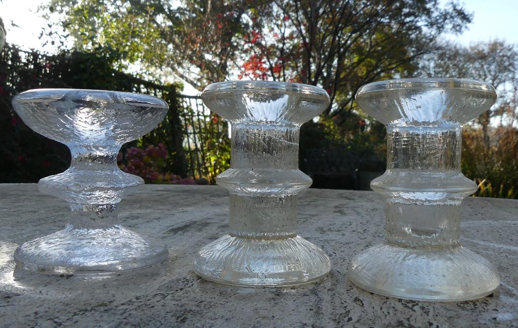 5 Staffan Gellerstedt Pukeberg Zweden Vintage Kaarsenstander, Antiek en Kunst, Ophalen of Verzenden, Glas