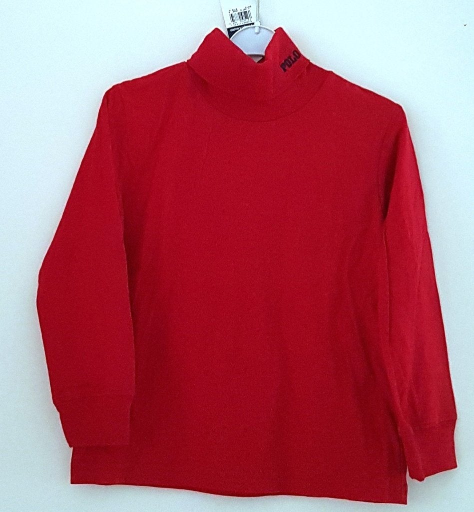 Rode Ralph Lauren longsleeve met col maat 104 NIEUW (3617), Nieuw, Ophalen of Verzenden, Shirt of Longsleeve, Jongen
