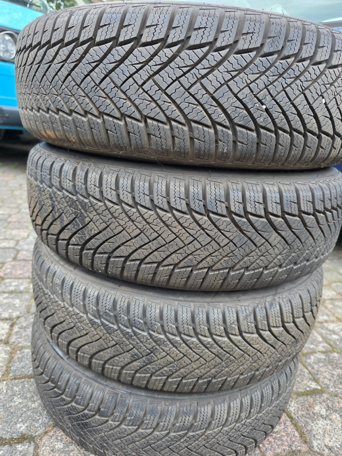 winterbanden op velgen 155/65 R14, Auto-onderdelen, Banden en Velgen, Ophalen, 14 inch, 155 mm, Banden en Velgen