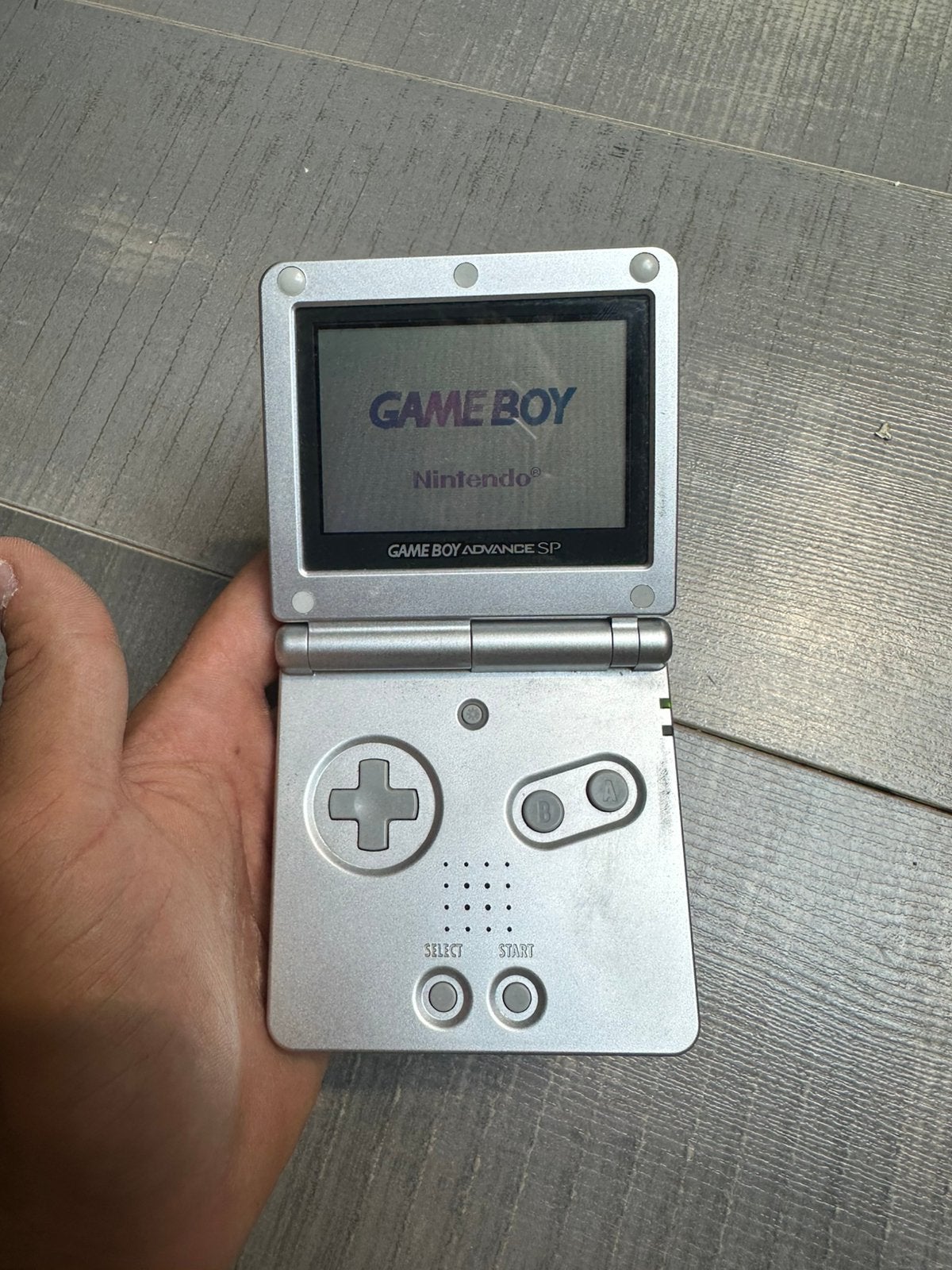 Nintendo Game Boy Advance SP Zilver Origineel Werkt perfect, Ophalen of Verzenden, Zo goed als nieuw, Game Boy Advance