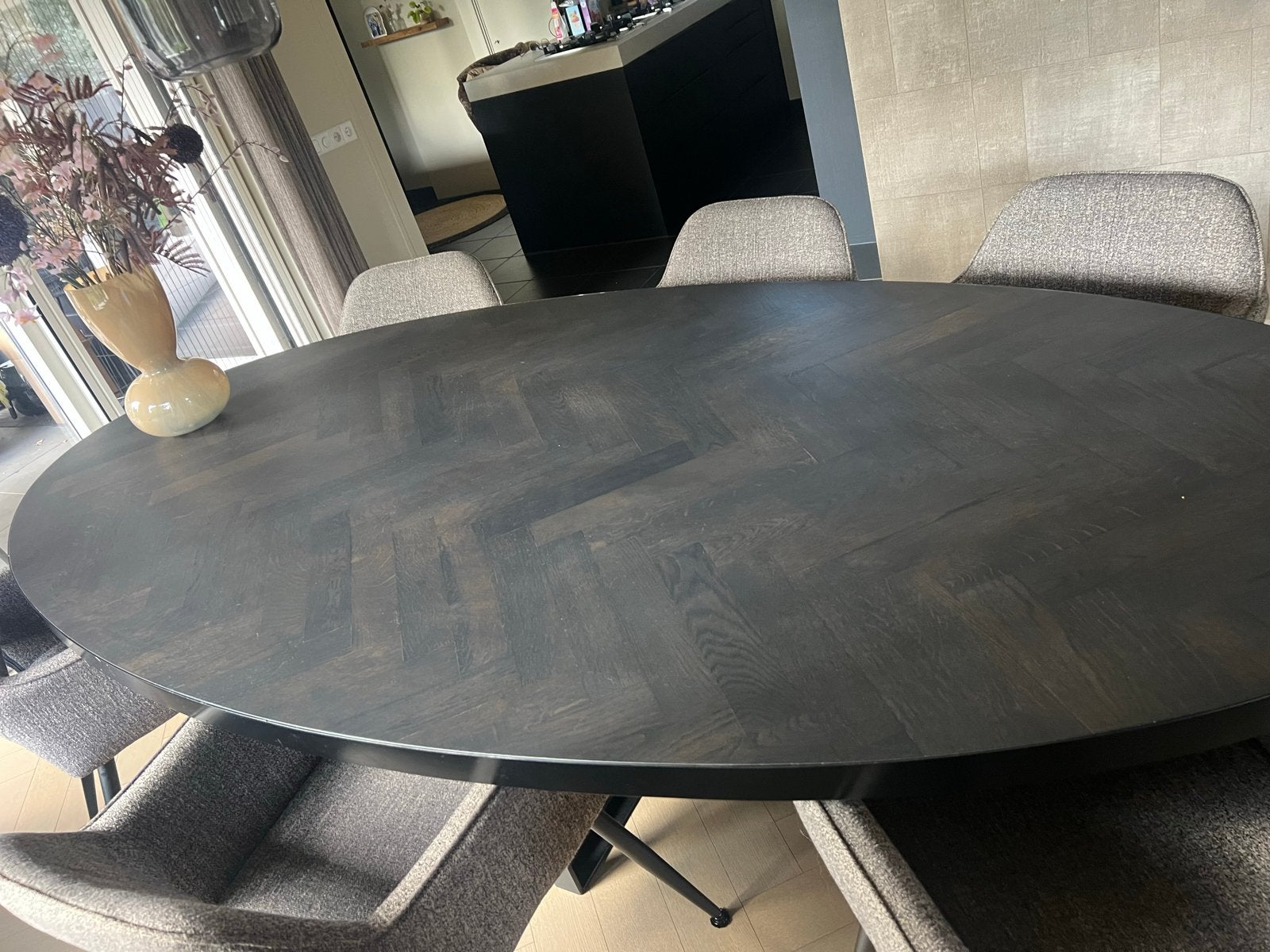 Table du Sud eettafel 270x130, Ophalen, 100 tot 150 cm, Eikenhout, 200 cm of meer