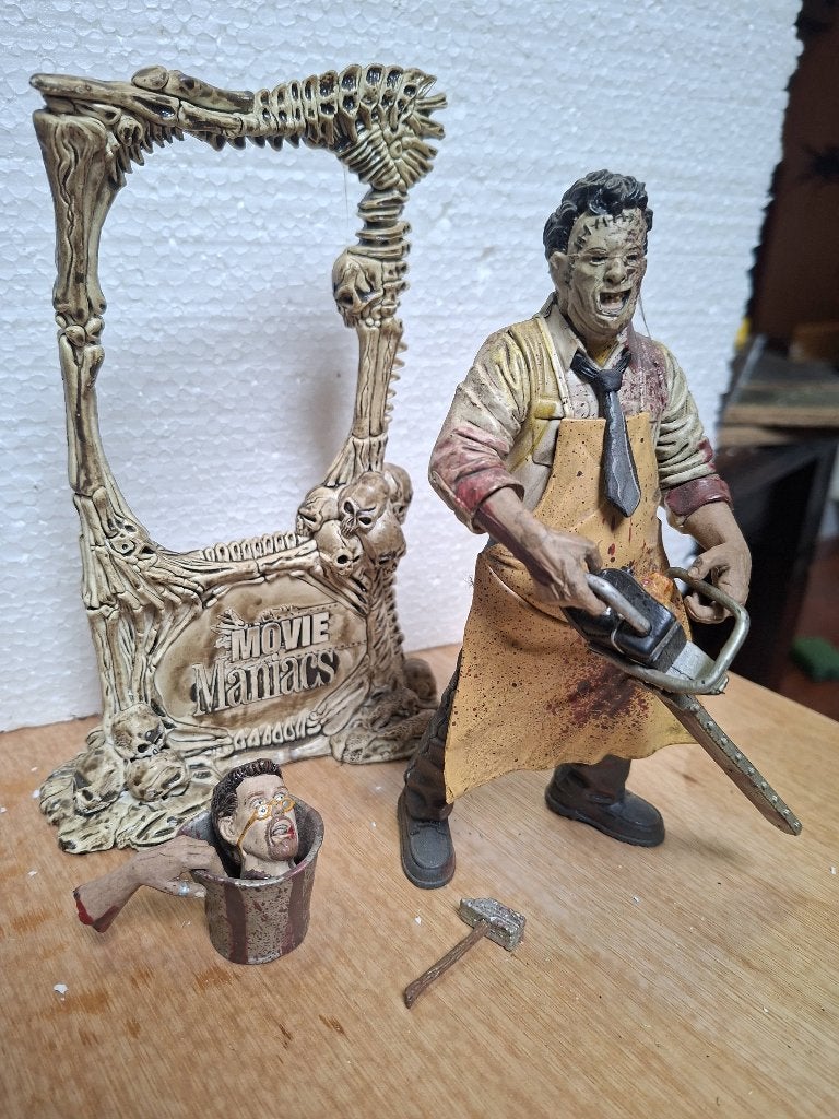 Movie maniacs Leatherface Actionfigure, Ophalen of Verzenden, Gebruikt