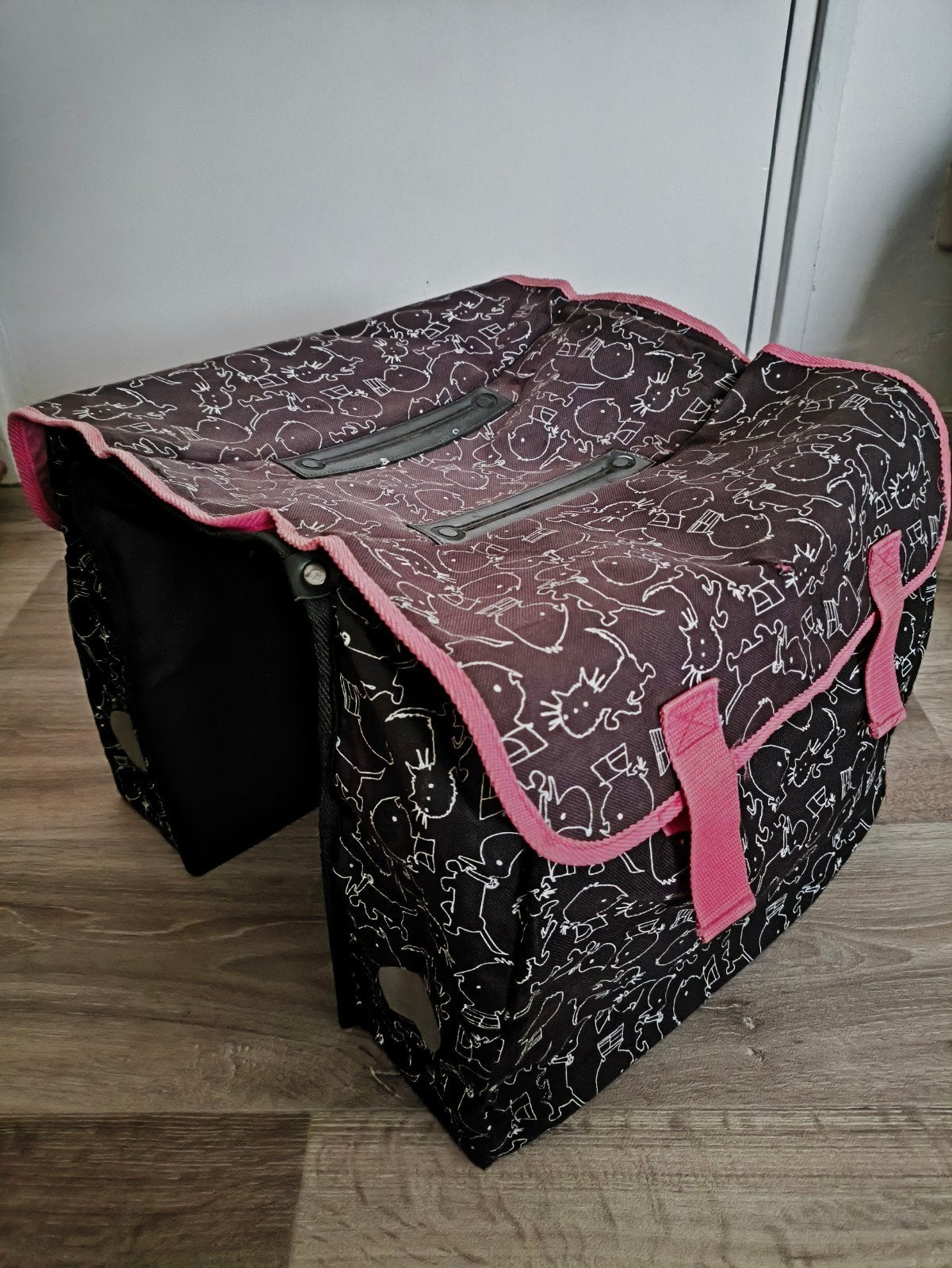 Unieke dubbele kinderfietstassen Jip en Janneke – vintage!, Fietsen en Brommers, Ophalen, Gebruikt, Jip en Janneke