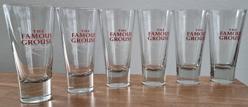 6 prachtige mixglazen The Famous Grouse - NIEUW in doos, Ophalen of Verzenden, Nieuw, Overige typen