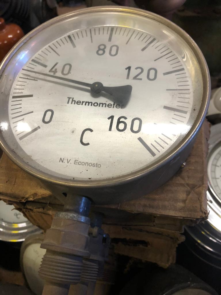 Thermometer 0/160 graden 16cm NV Econosto industrieel meter, Ophalen of Verzenden