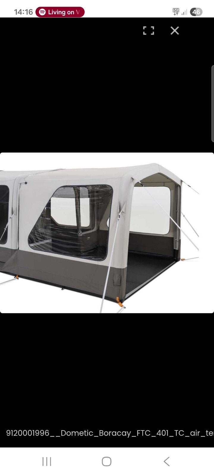 Gezocht!! Dometic Boracay FTC 401 TC CANOPY, Ophalen, Zo goed als nieuw, Tot en met 4