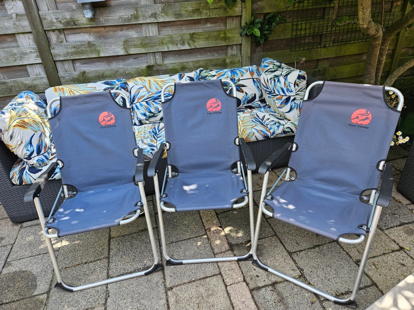 3 klapstoelen, Ophalen, Zo goed als nieuw, Campingstoel