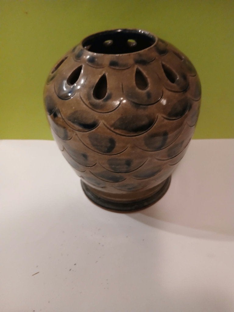 Keramieken Potpourri Vaas/Theelichthouder . Gesigneerd, Antiek en Kunst, Ophalen of Verzenden