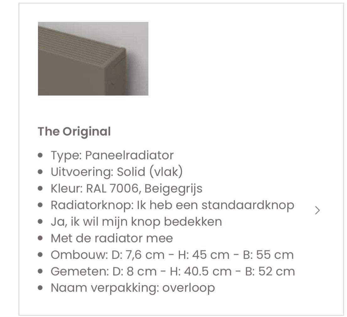 Nieuwe Sentimo Radiator Ombouw - RAL 7006 Beigegrijs, Doe-het-zelf en Verbouw, 30 tot 80 cm, Radiator, Nieuw, Ophalen of Verzenden