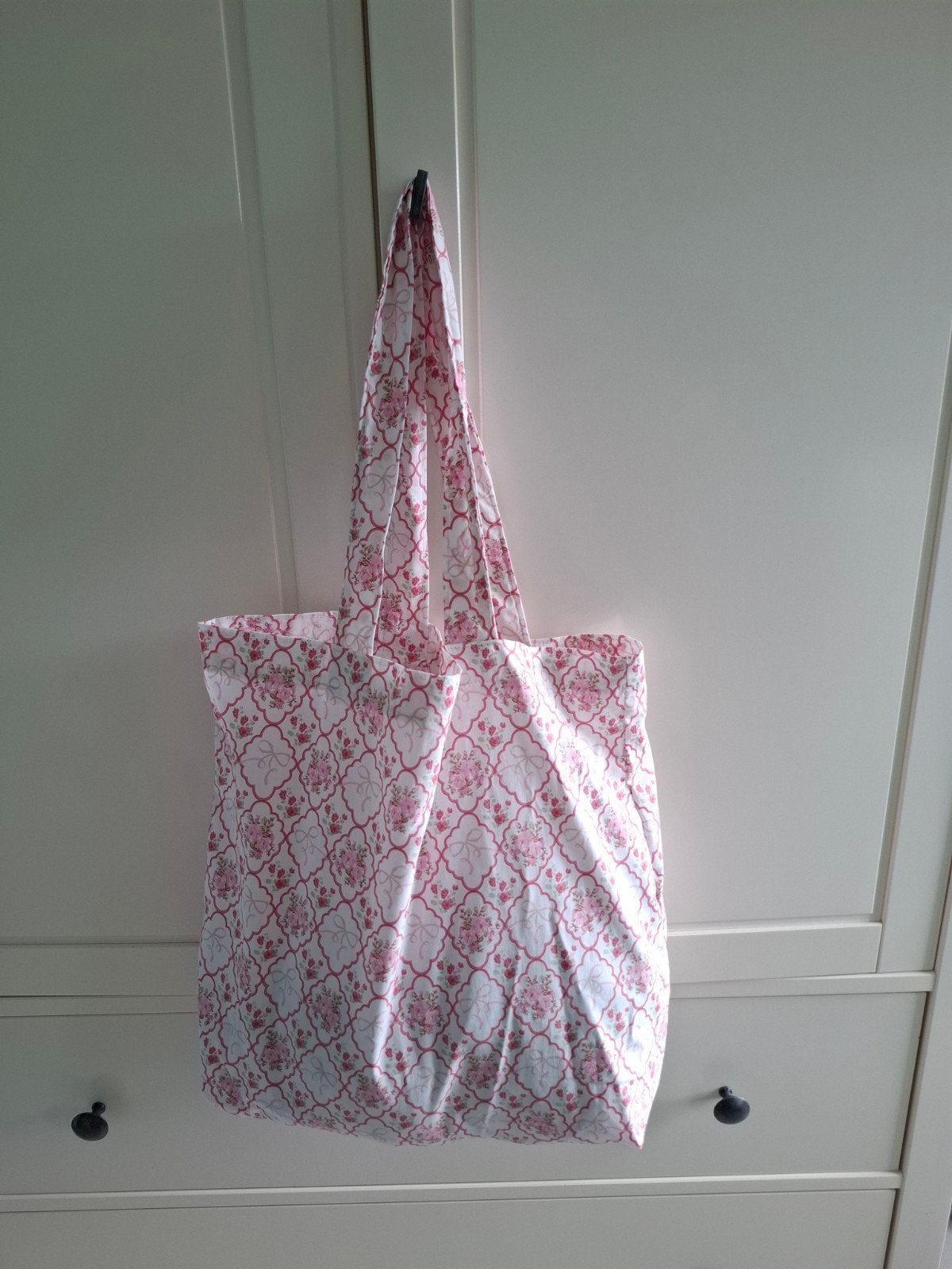 Totebag roze bloemetjes, nieuw!, Sieraden, Tassen en Uiterlijk, Ophalen of Verzenden, Nieuw, Roze