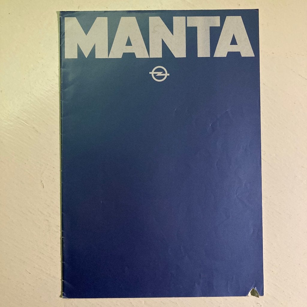 Opel Manta folder augustus 1980, Ophalen of Verzenden, Gelezen, Opel