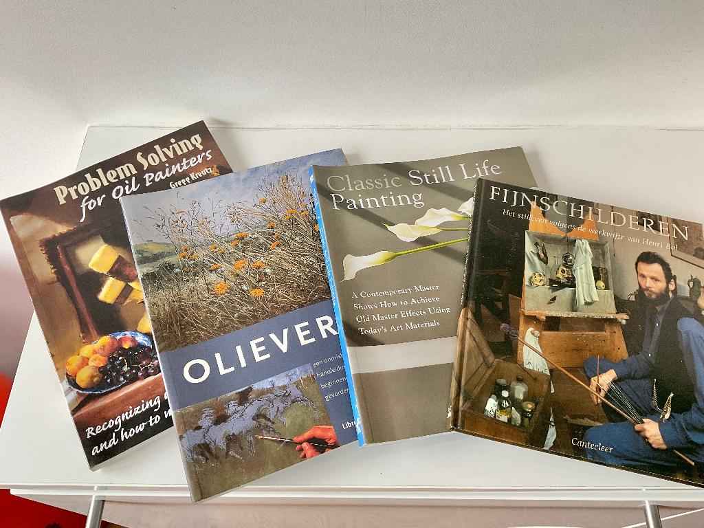 4 boeken vol met schildertechnieken!, Boeken, Ophalen of Verzenden, Zo goed als nieuw, Tekenen en Schilderen
