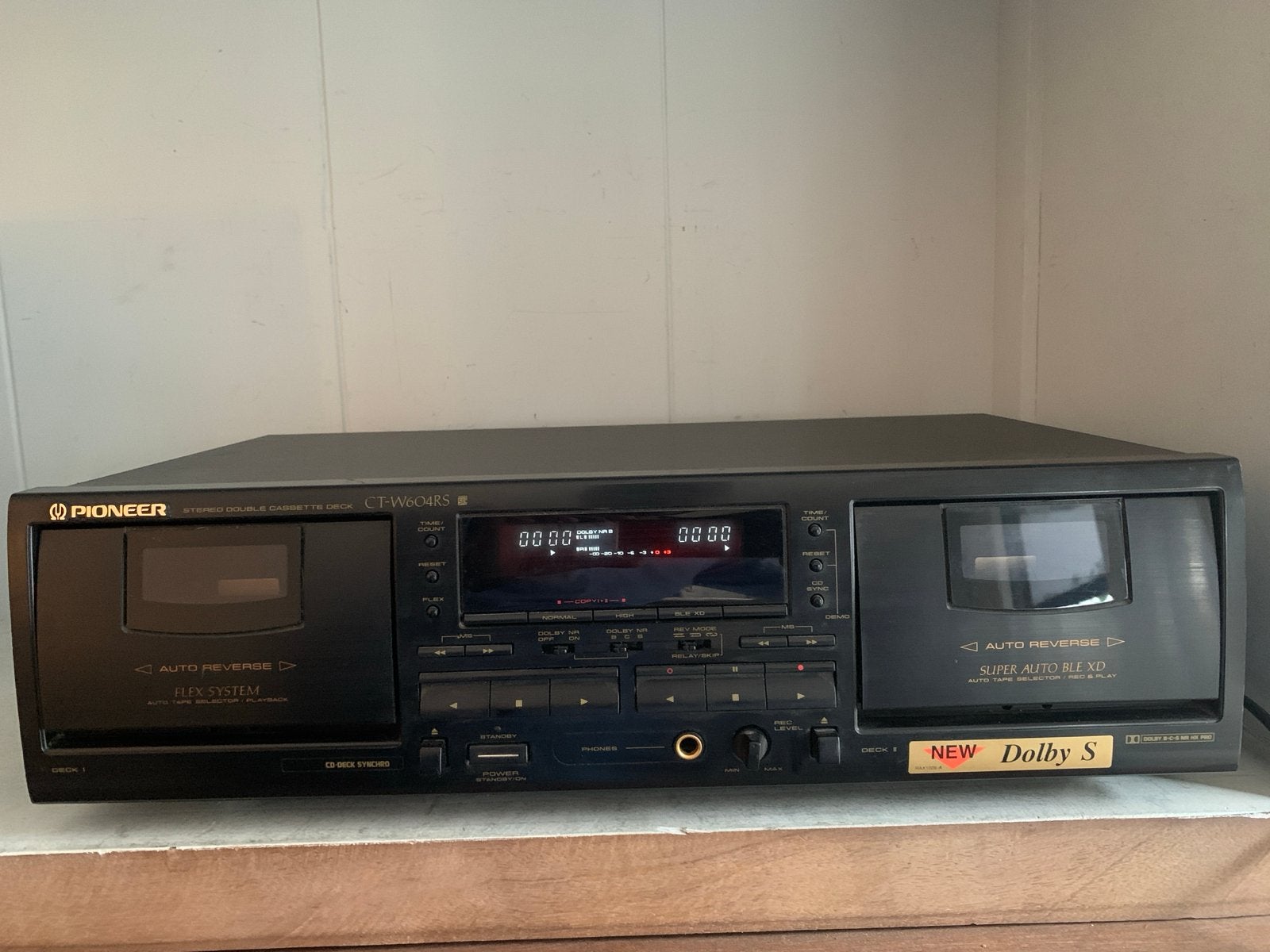 Vintage Pioneer CT-W604RS Dubbel Cassettedeck met Dolby S, Audio, Tv en Foto, Ophalen of Verzenden, Dubbel, Auto-reverse