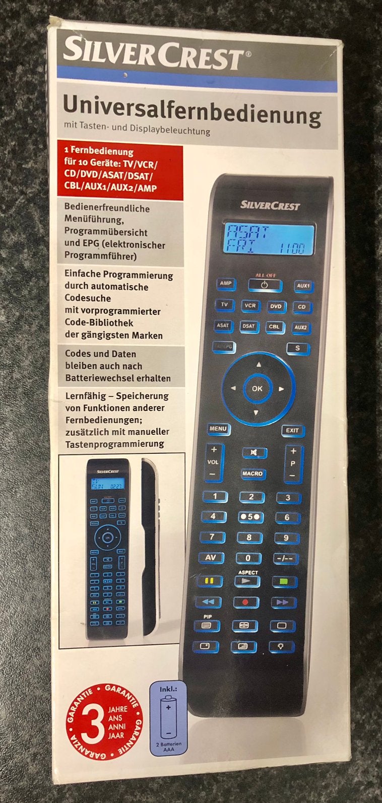 Programmeerbare afstandsbed. Voor 10 aparaten. Kan leren, Game console, Universeel, Nieuw, Ophalen of Verzenden