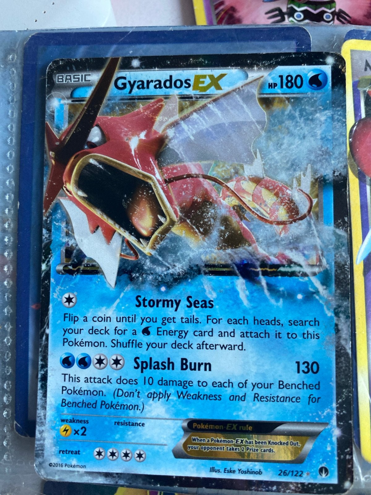 Gyarados EX Pokémon Kaart (26/122) - XY Breakpoint, Ophalen, Gebruikt, Losse kaart