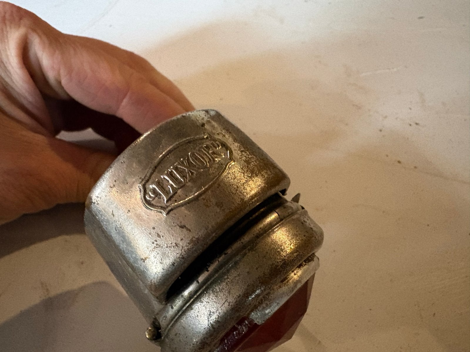 Vintage Luxor Carbid Achterlicht - Authentiek Fietsaccessoir, Ophalen of Verzenden, Gebruikt